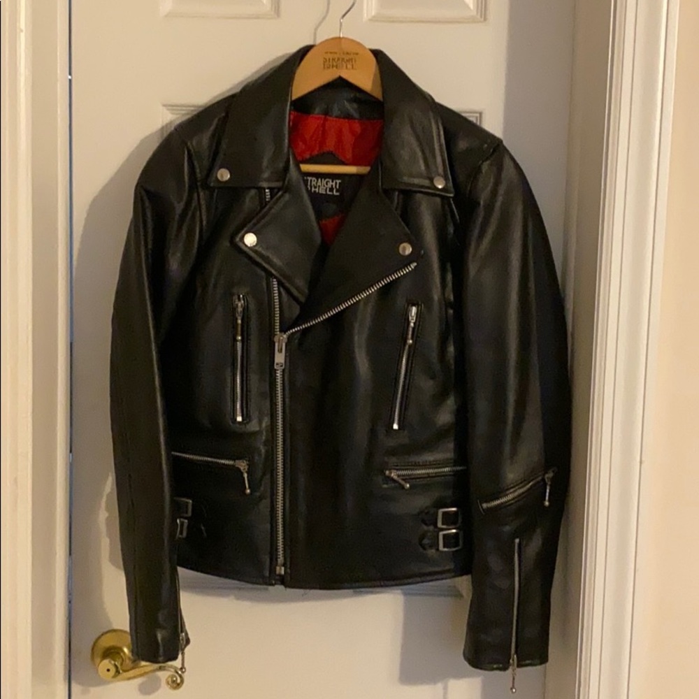 Straight to Hell Leather Jacket. Size Large.